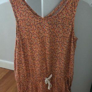 Orange floral dress